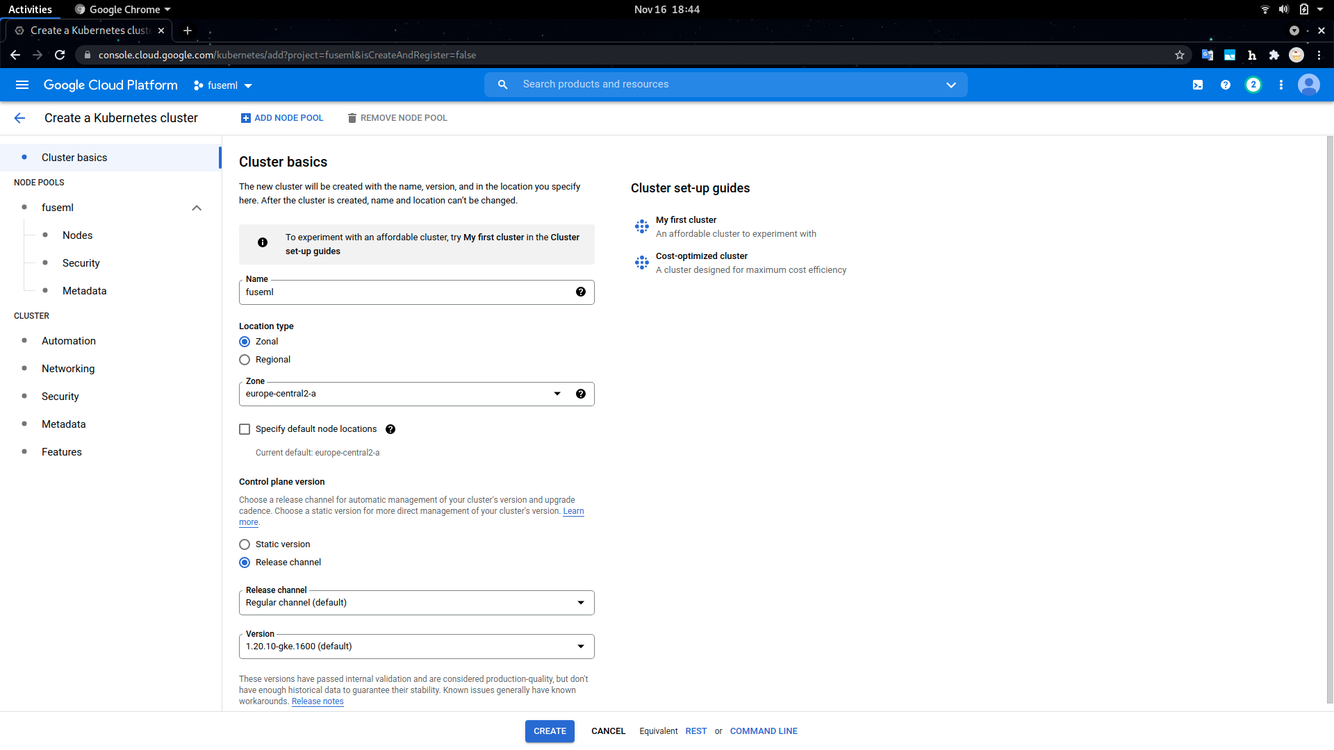 GKE Cluster Basics