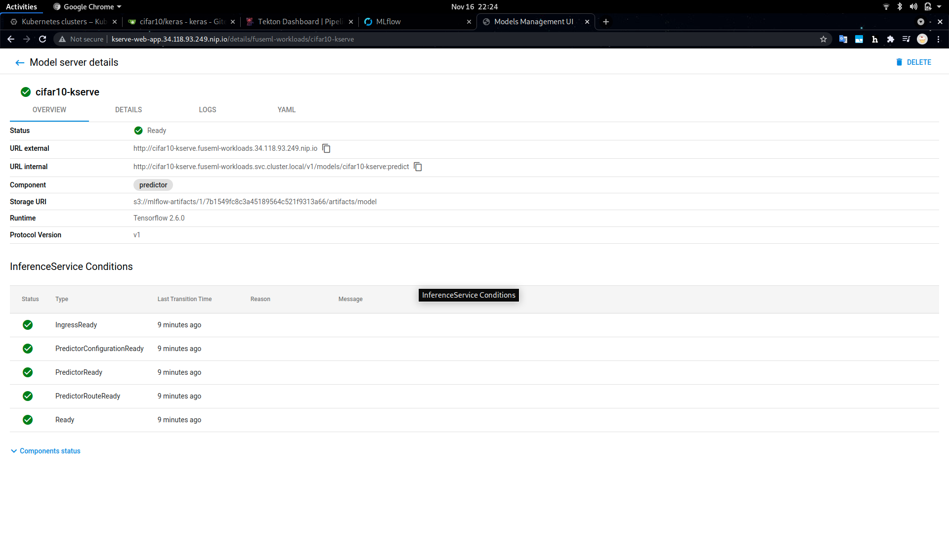 KSserve Dashboard
